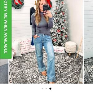 New Without Tags - MINDY MID RISE WIDE LEG JEANS